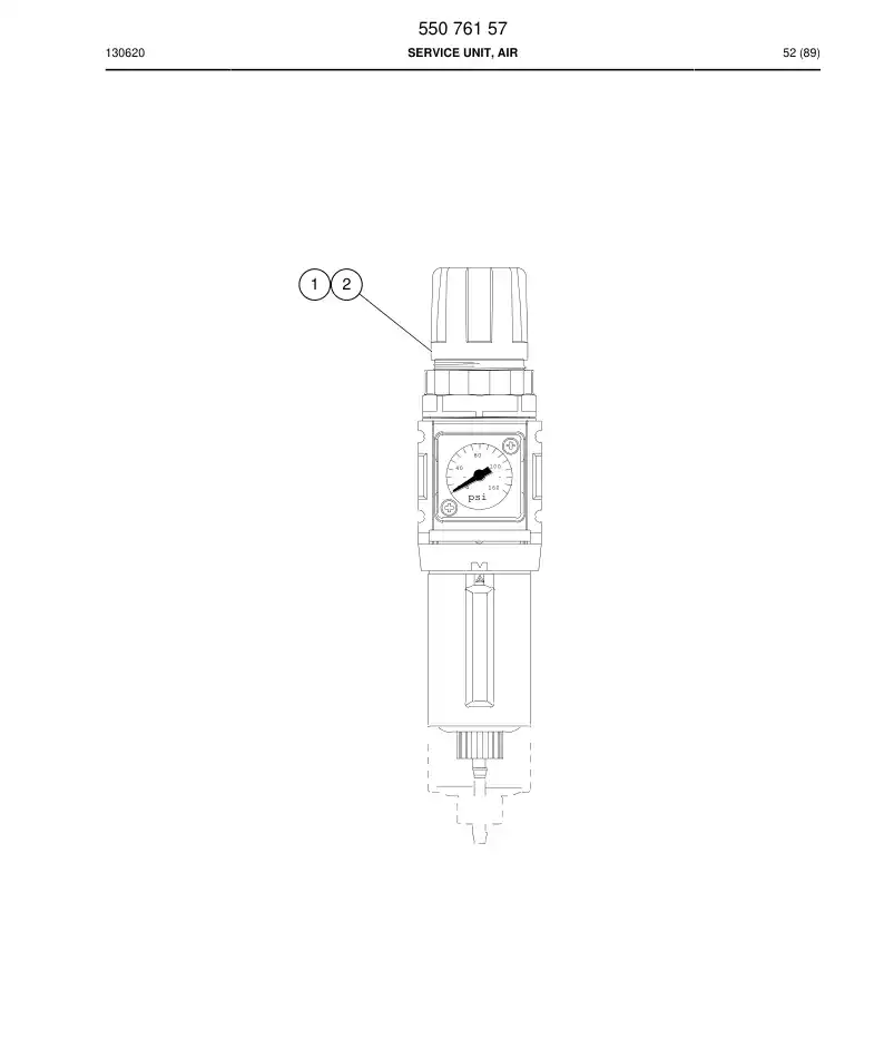 55052168a 550 521 68a Water separator - Sandvik Technical Drawing