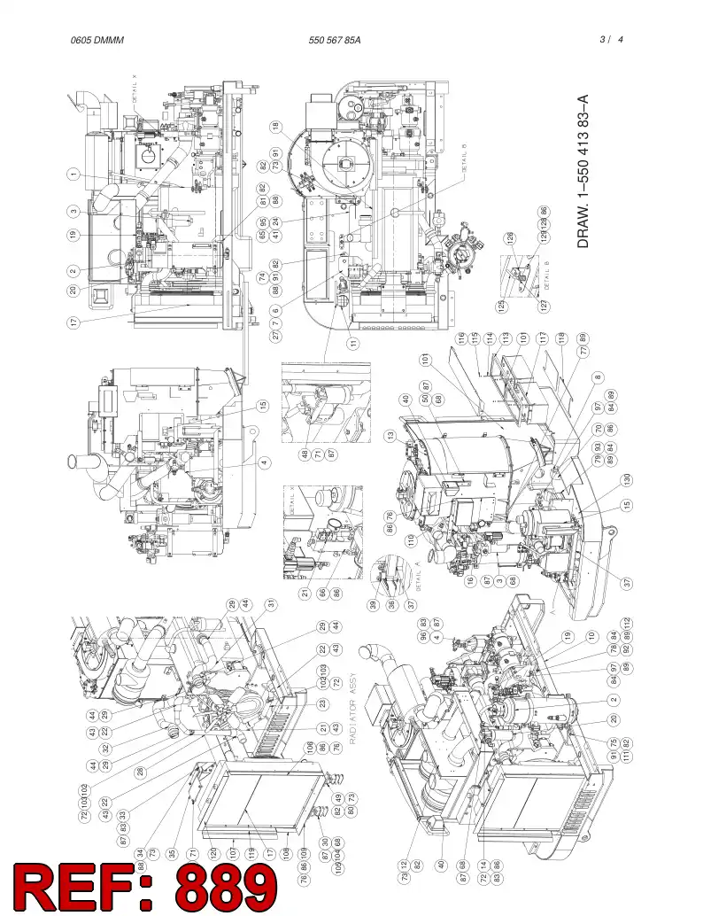 55052179 550 521 79 STEEL PARTS KIT - Sandvik Technical Drawing