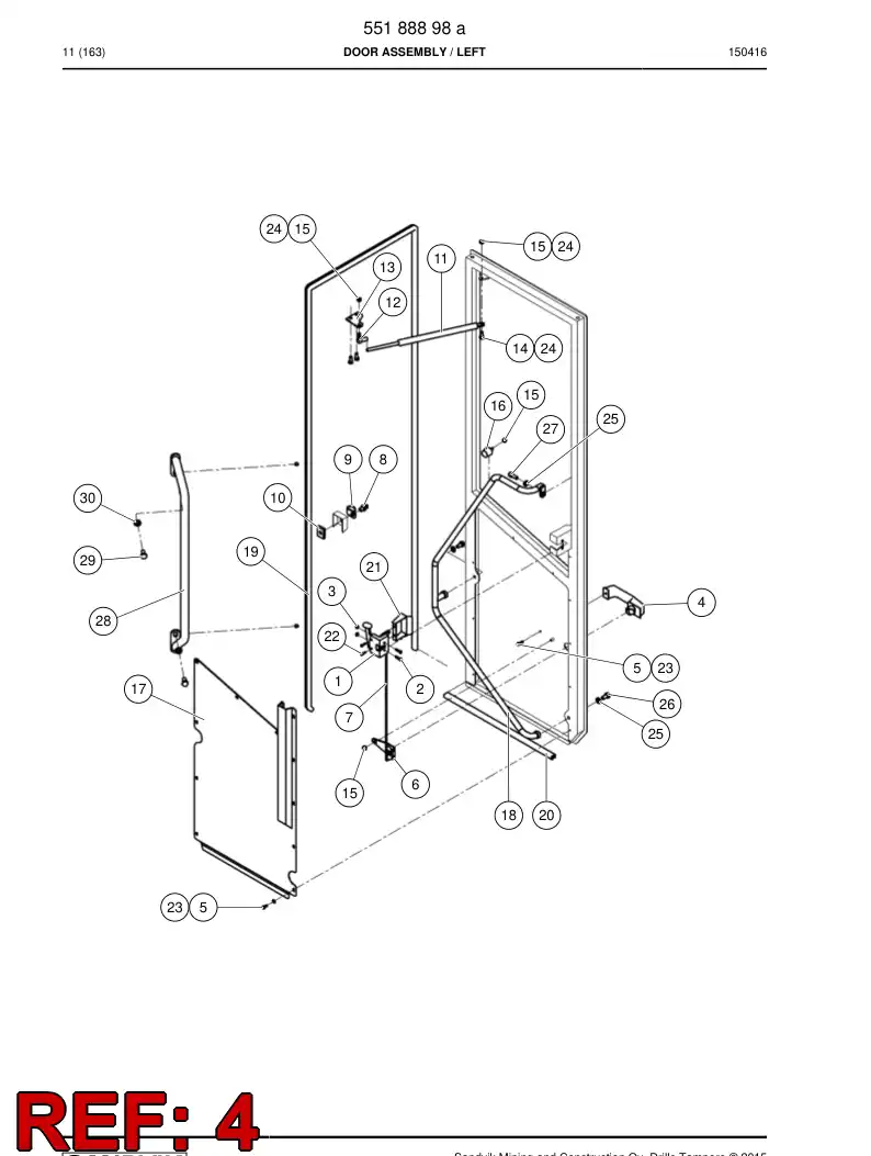 55052215 550 522 15 MANIVELA - Sandvik Technical Drawing