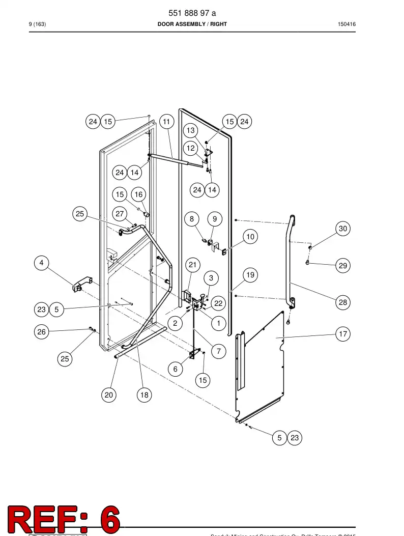 55052220 550 522 20 ALAVANCA - Sandvik Technical Drawing