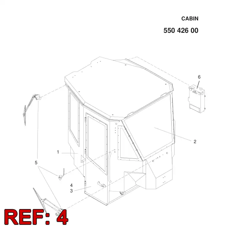 55052261 550 522 61 DOOR ASSEMBLY - Sandvik Technical Drawing