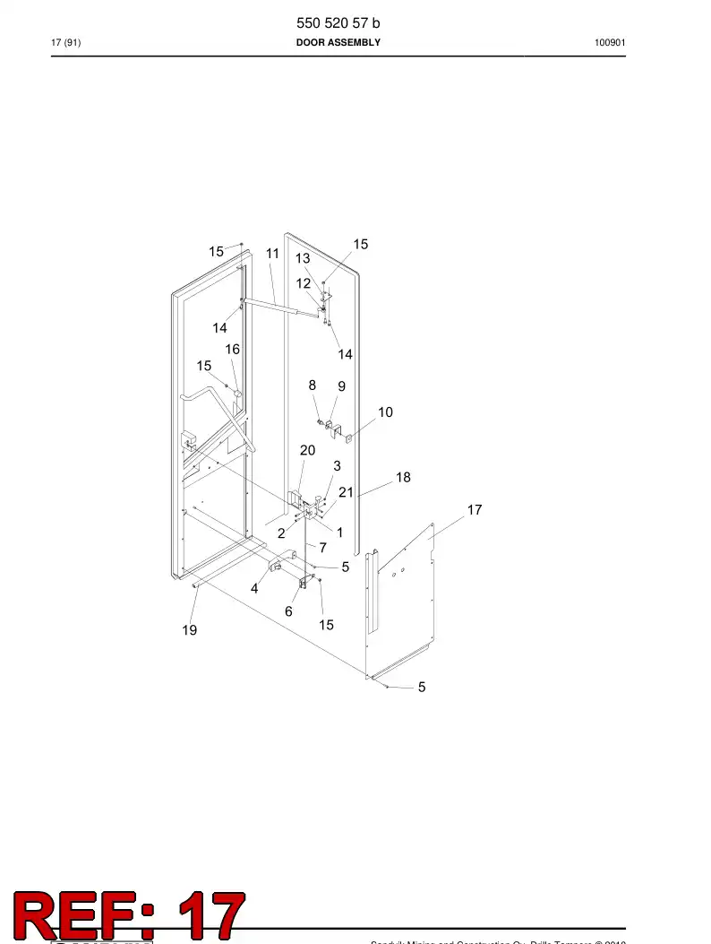 55052268 550 522 68 Cover plate - Sandvik Technical Drawing