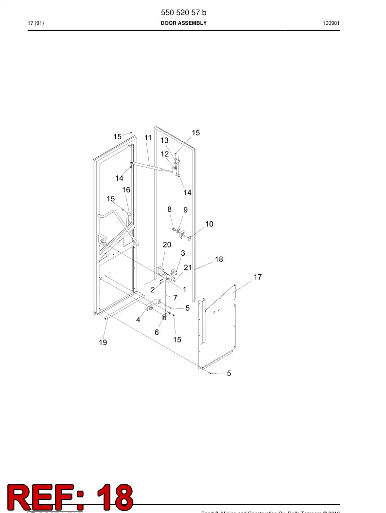 55052270 550 522 70 Seal - Sandvik Technical Drawing