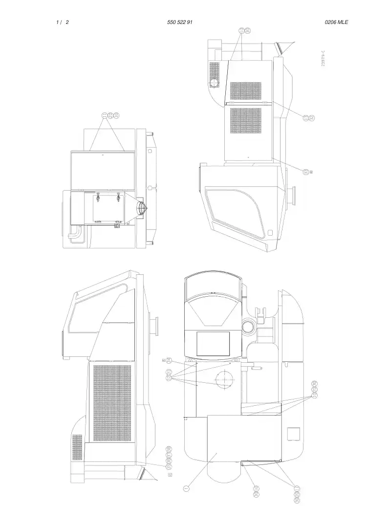 55052291bC 550 522 91bC COVERS ASSEMBLY - Sandvik Technical Drawing