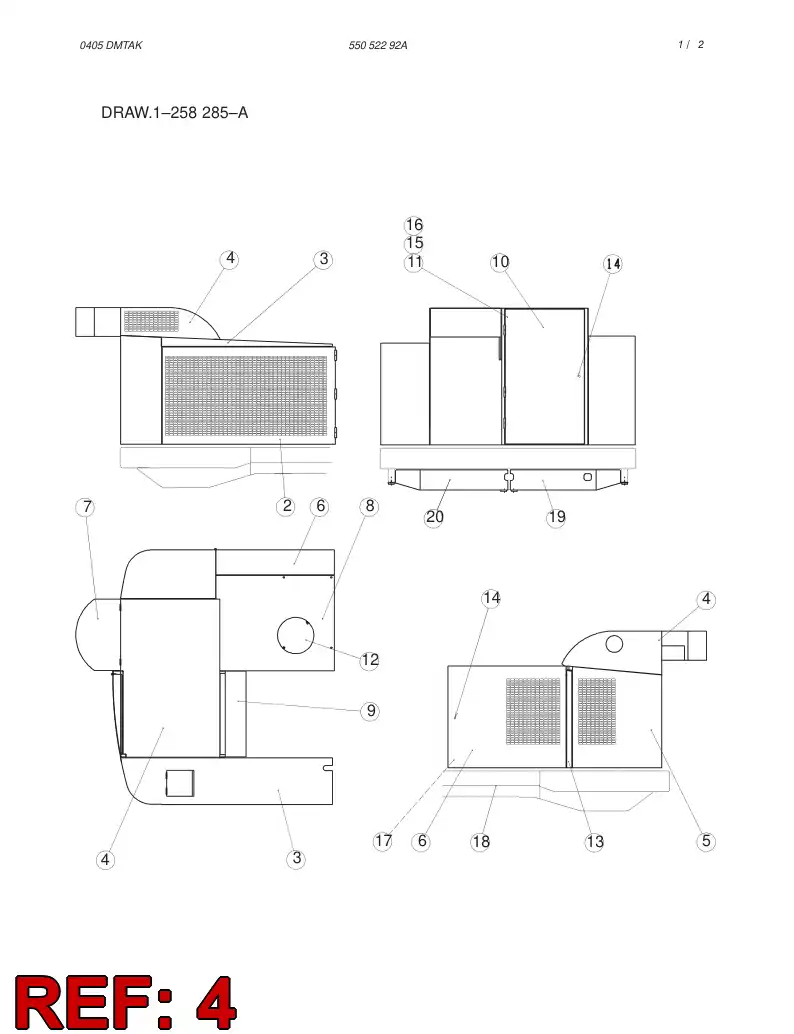 55052294 550 522 94 CEILING PRING - Sandvik Technical Drawing