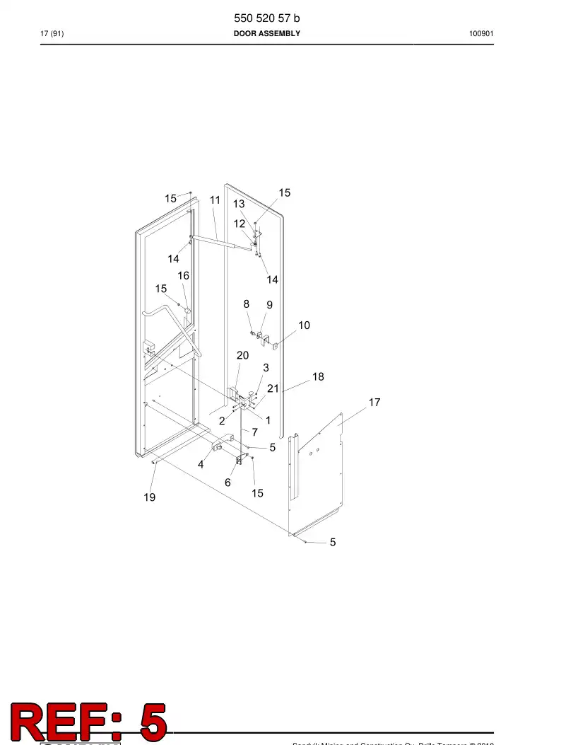55052295a 550 522 95a Cross-recessed pan head screw - Sandvik Technical Drawing