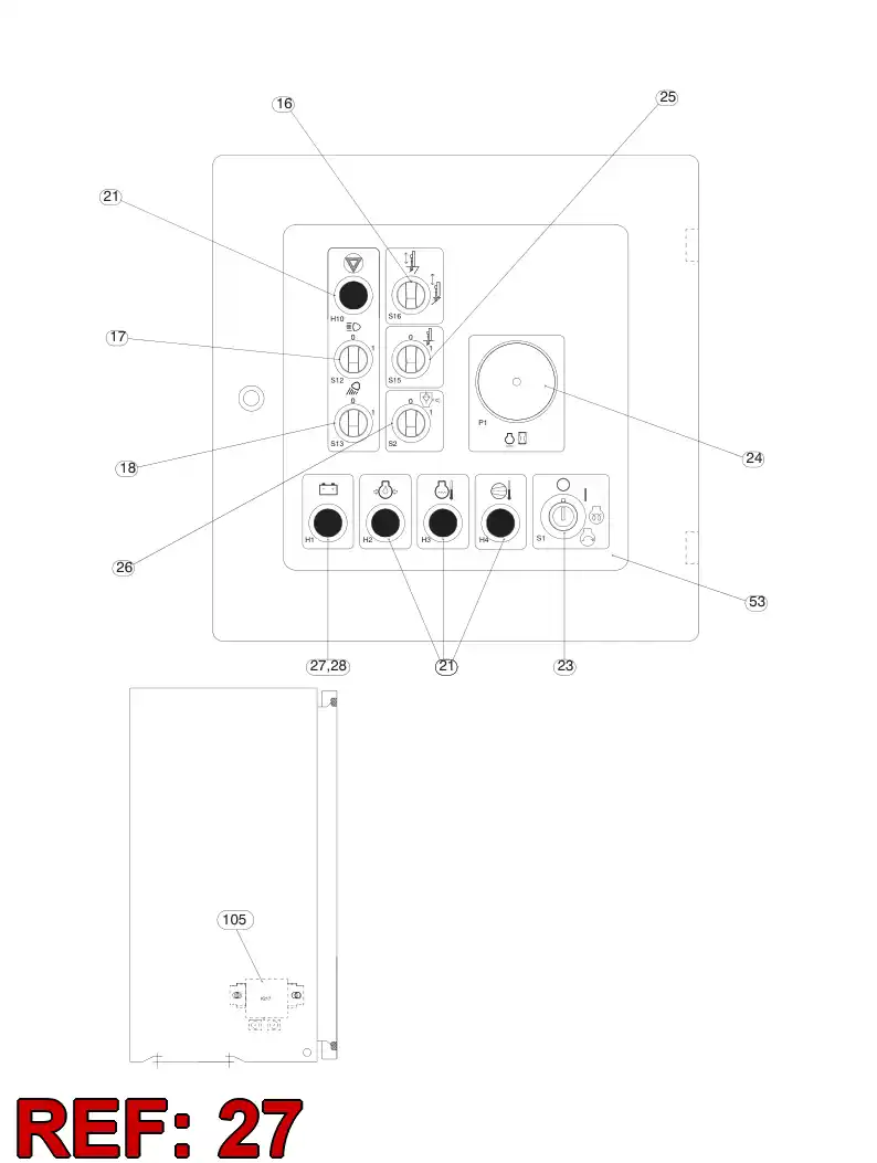 55052347 550 523 47 PILOT LIGHT - Sandvik Technical Drawing