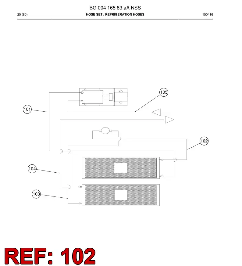 550 524 46 HOSE, REFRIGERACIN - drawing
