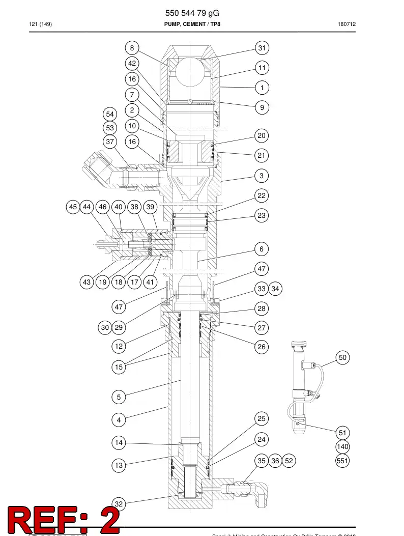 55052459 550 524 59 Pipe - Sandvik Technical Drawing