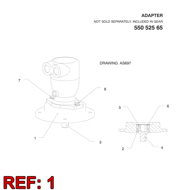 55052571 550 525 71 COMPARTIMENTO - Sandvik Technical Drawing