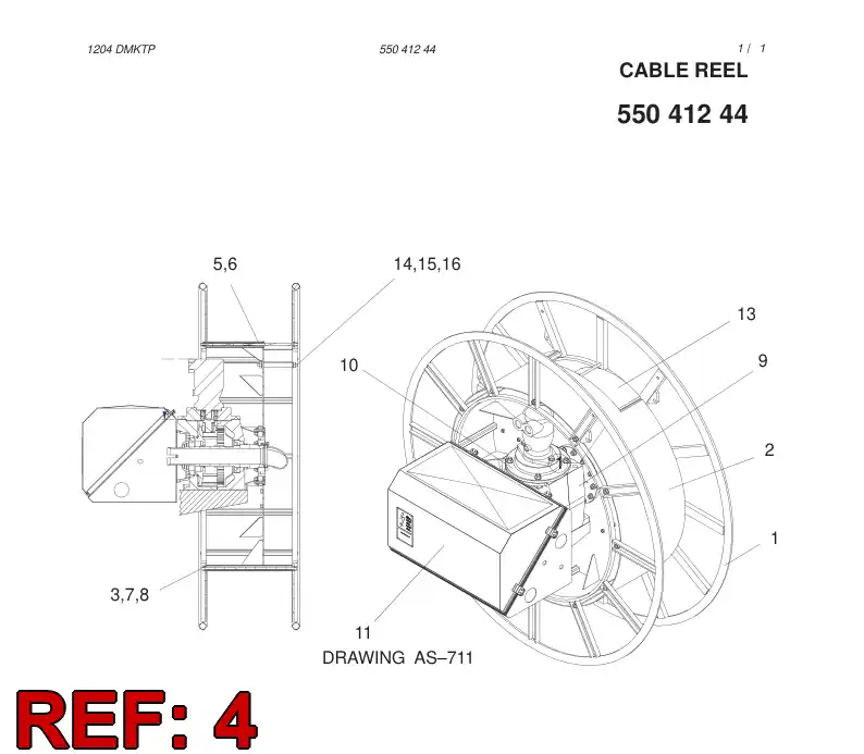 55052661 550 526 61 TIE ROD - Sandvik Technical Drawing