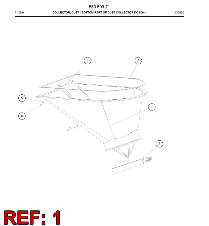 55052665- 550 526 65- BASE CONE - Sandvik Technical Drawing