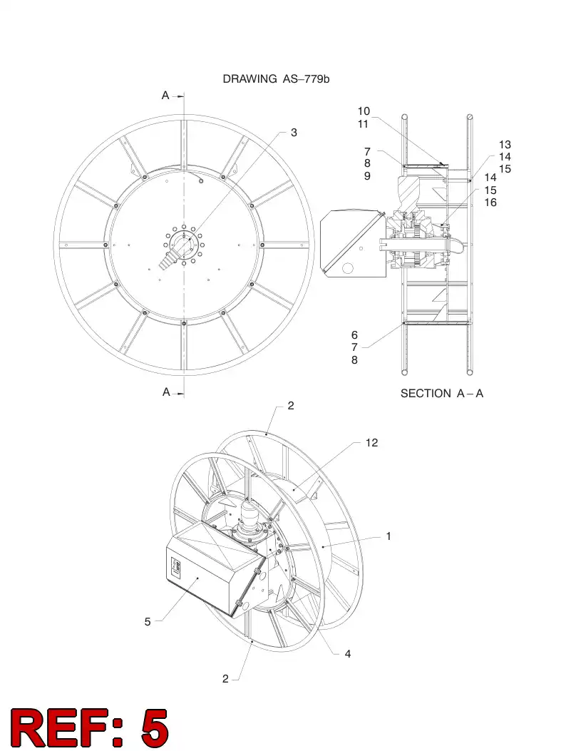 55052671 550 526 71 SLIP RING UNIT - Sandvik Technical Drawing