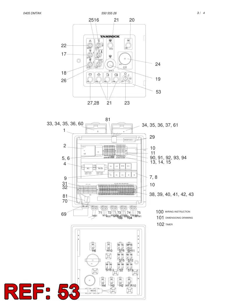 55052673 550 526 73 DECAL - Sandvik Technical Drawing