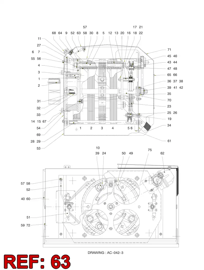 55052805 550 528 05 COMPARTIMENTO - Sandvik Technical Drawing