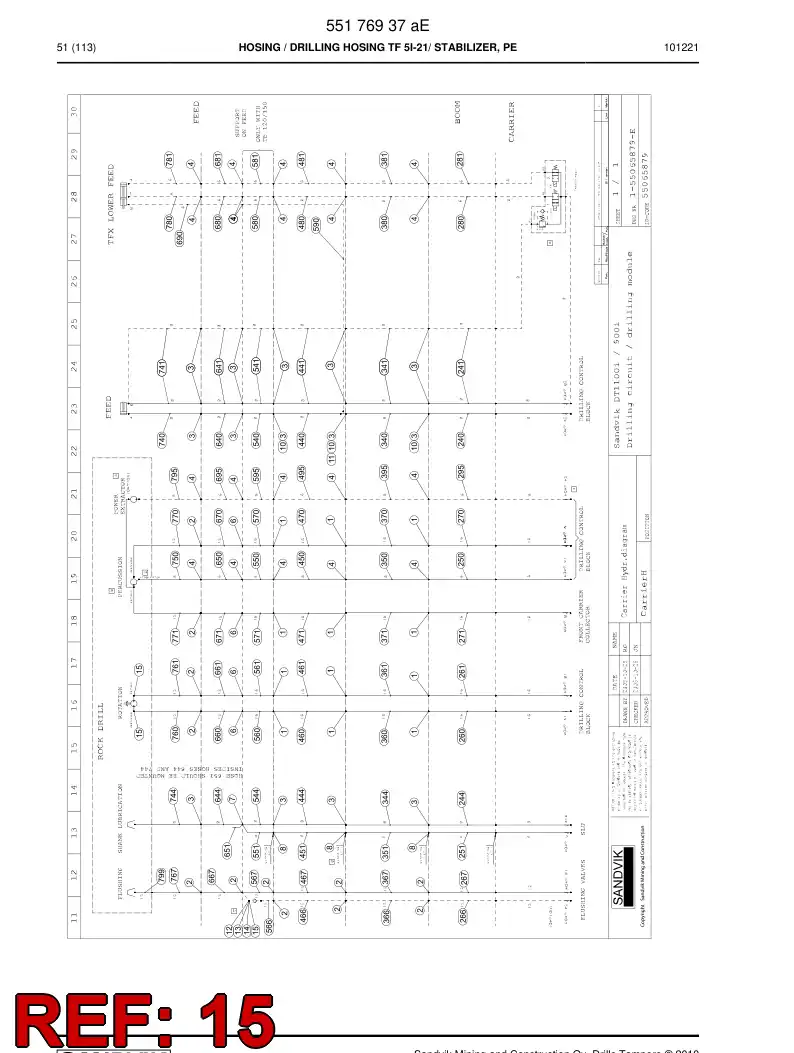 55052809 550 528 09 Connector - Sandvik Technical Drawing
