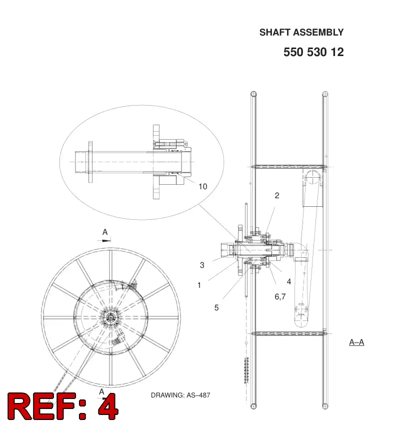 55052829 550 528 29 BUSHING FOR BEARING - Sandvik Technical Drawing