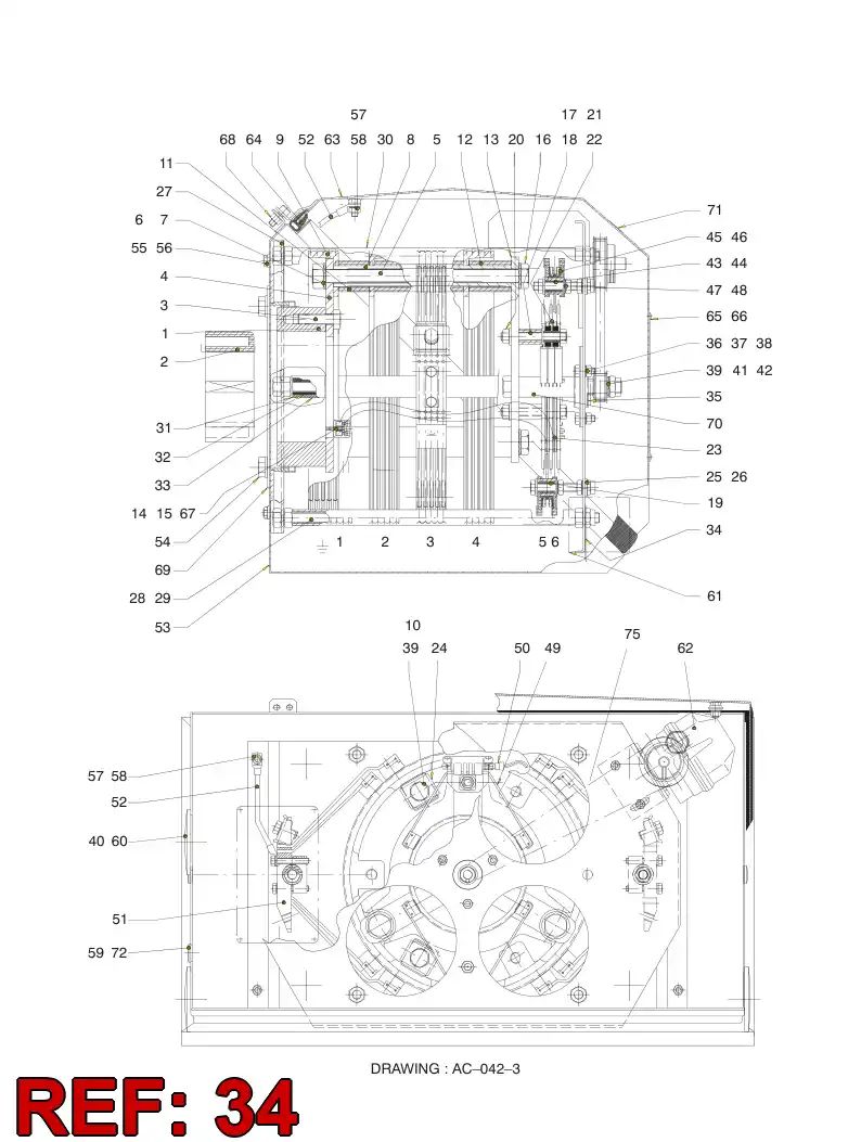 55052832 550 528 32 FLANGE - Sandvik Technical Drawing