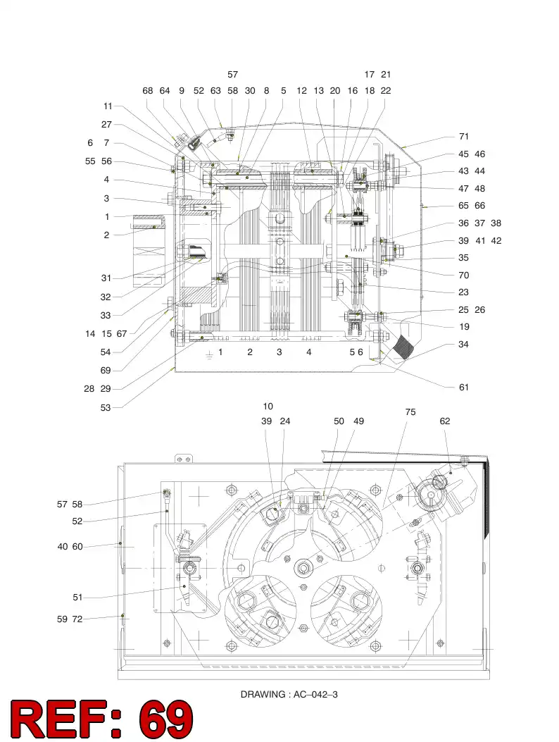 55052833 550 528 33 Plate, Gasket - Sandvik Technical Drawing