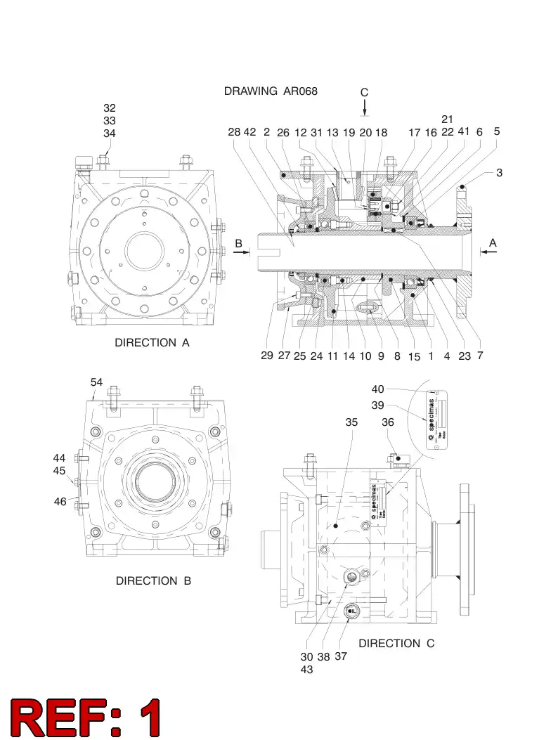 55052920 550 529 20 COMPARTIMENTO - Sandvik Technical Drawing