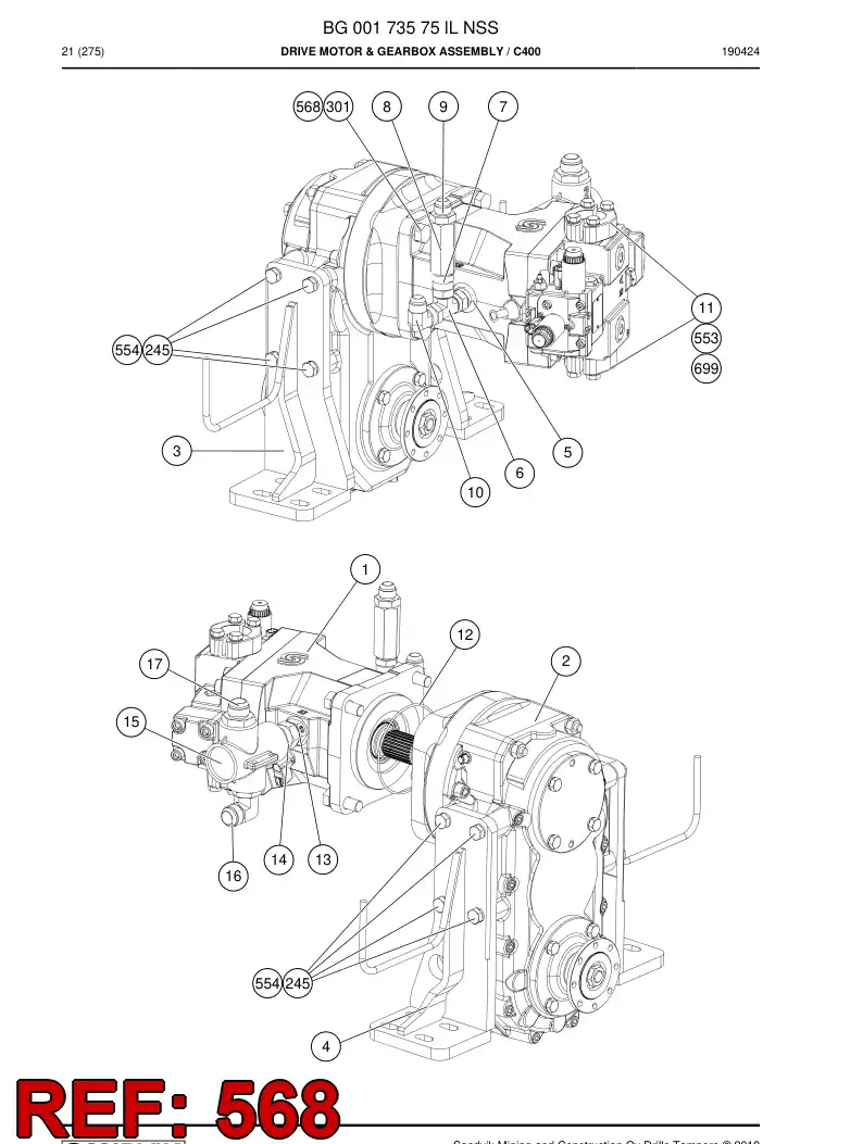 55052931 550 529 31 Washer, Lock, Double - Sandvik Technical Drawing