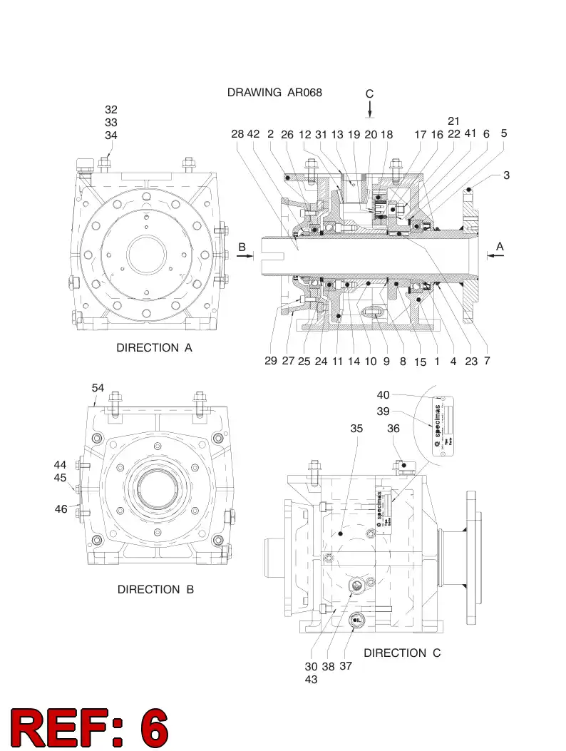 55052953 550 529 53 CIRCLIP - Sandvik Technical Drawing