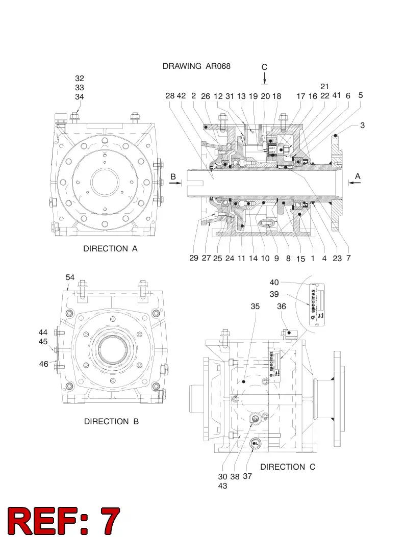55052957 550 529 57 CHAVE EM CUNHA - Sandvik Technical Drawing