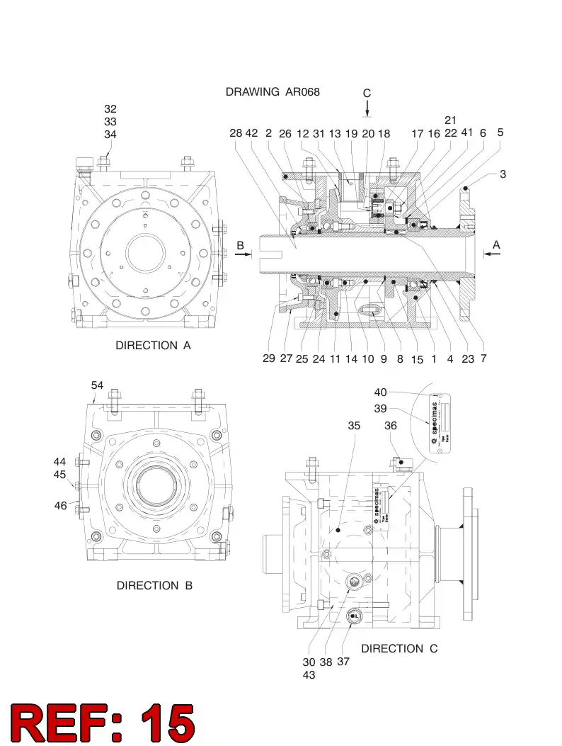 55052960 550 529 60 SUPPORT - Sandvik Technical Drawing