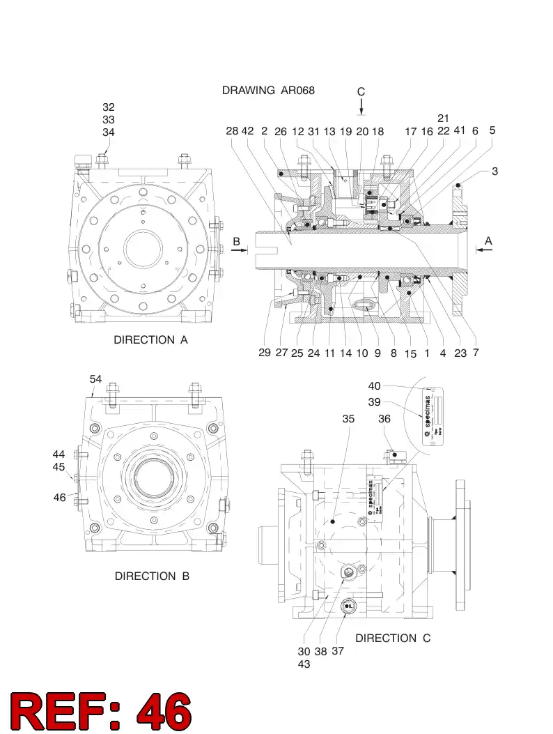 55052999 550 529 99 COVER - Sandvik Technical Drawing