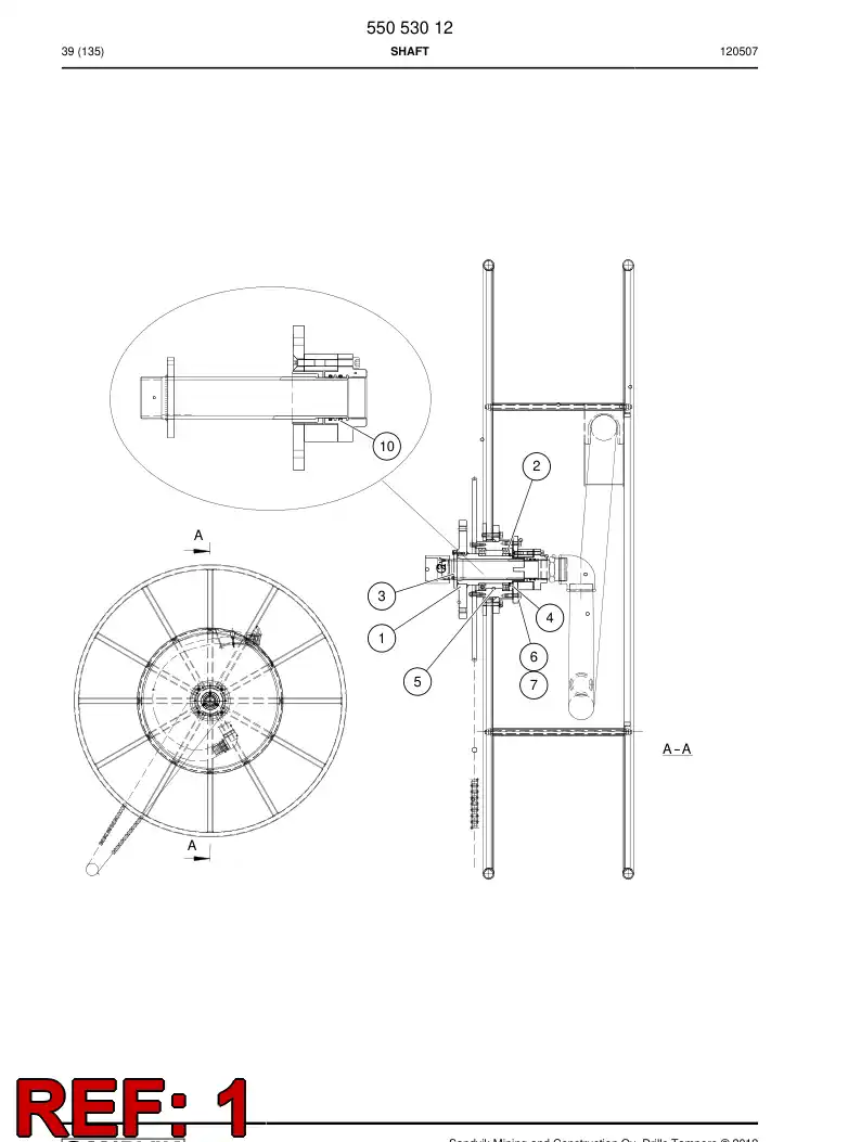 550 530 18 Shaft - drawing