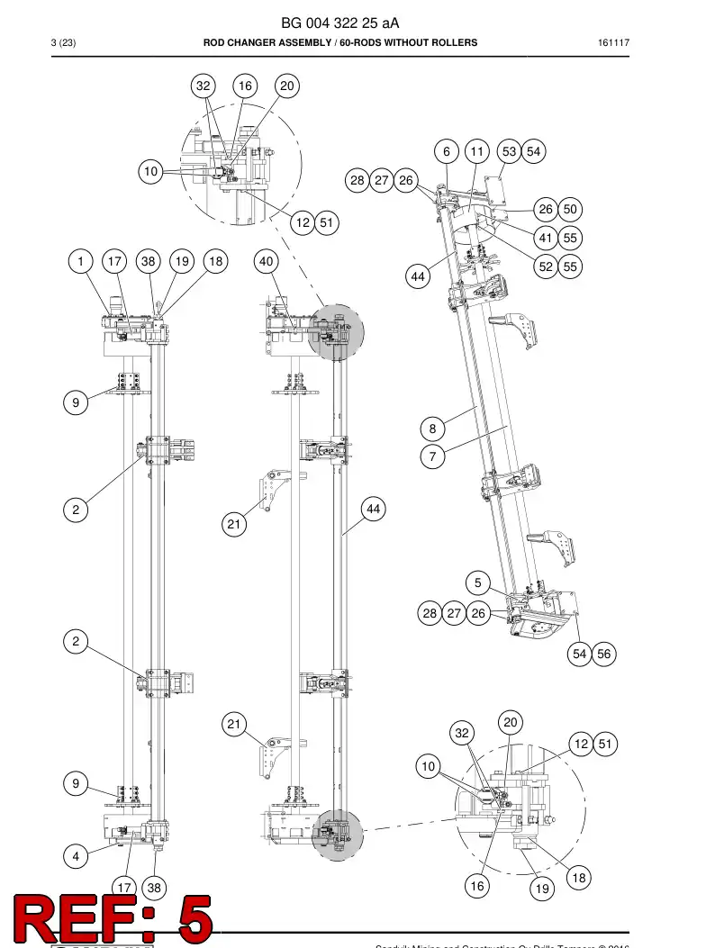 55053030 550 530 30 Swing arm - Sandvik Technical Drawing