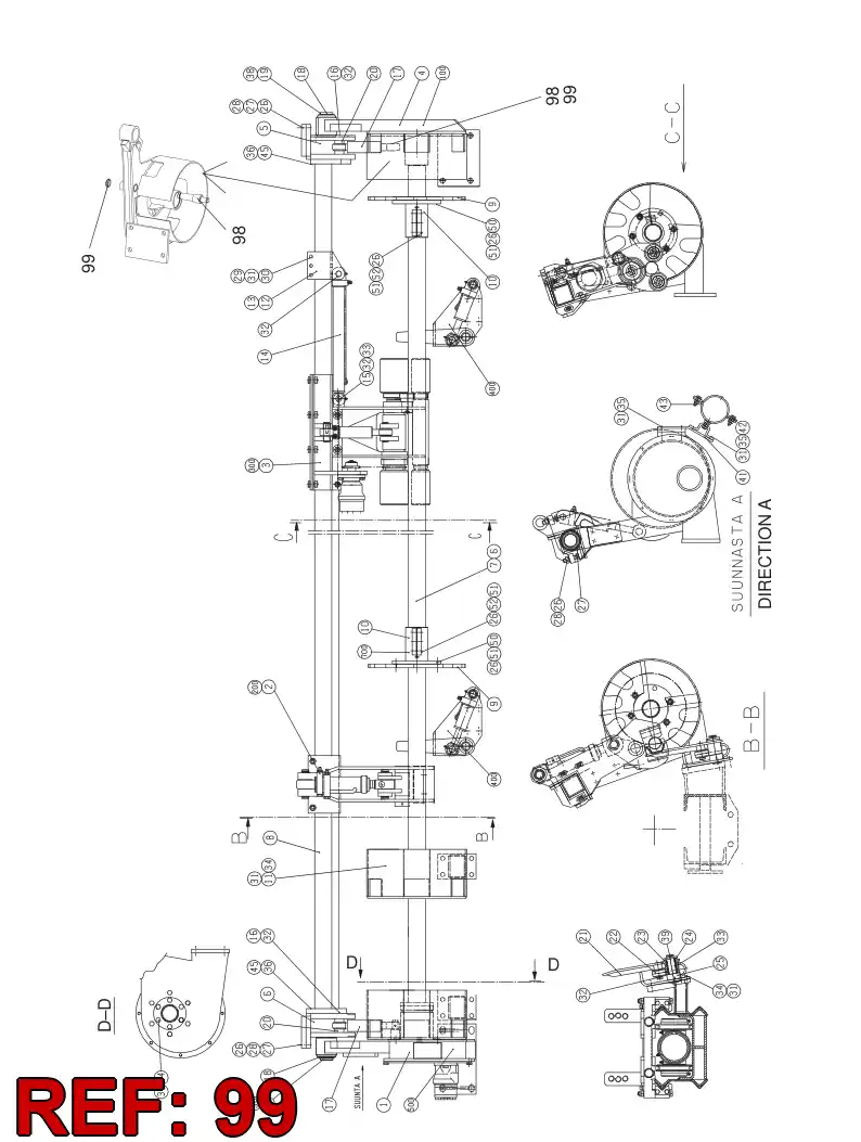 55053110 550 531 10 SHAFT - Sandvik Technical Drawing