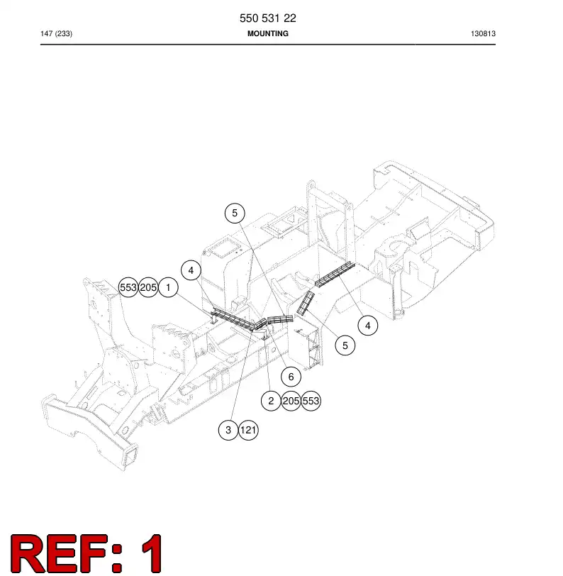 55053111 550 531 11 Bracket - Sandvik Technical Drawing