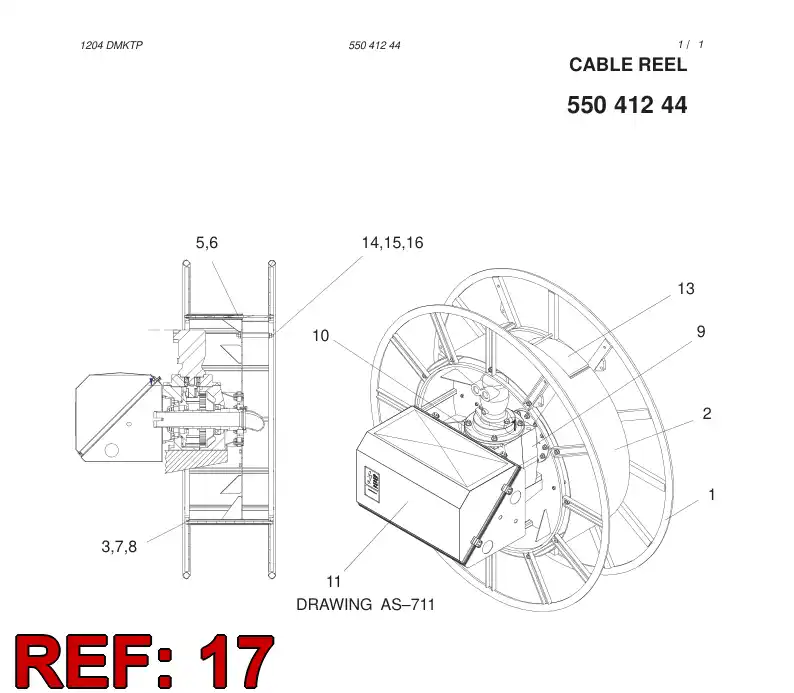 55053178 550 531 78 SCREW - Sandvik Technical Drawing