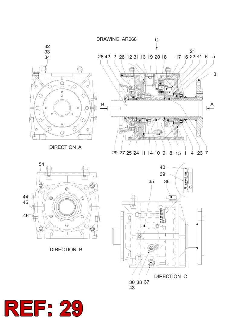 55053192 550 531 92 SCREW - Sandvik Technical Drawing