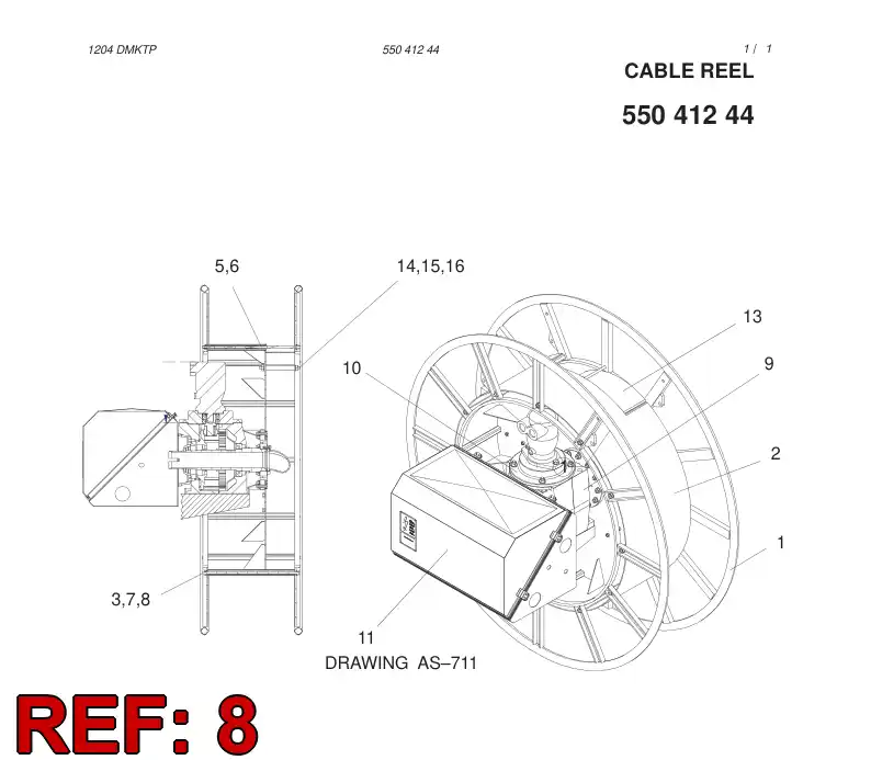 55053210 550 532 10 NUT - Sandvik Technical Drawing