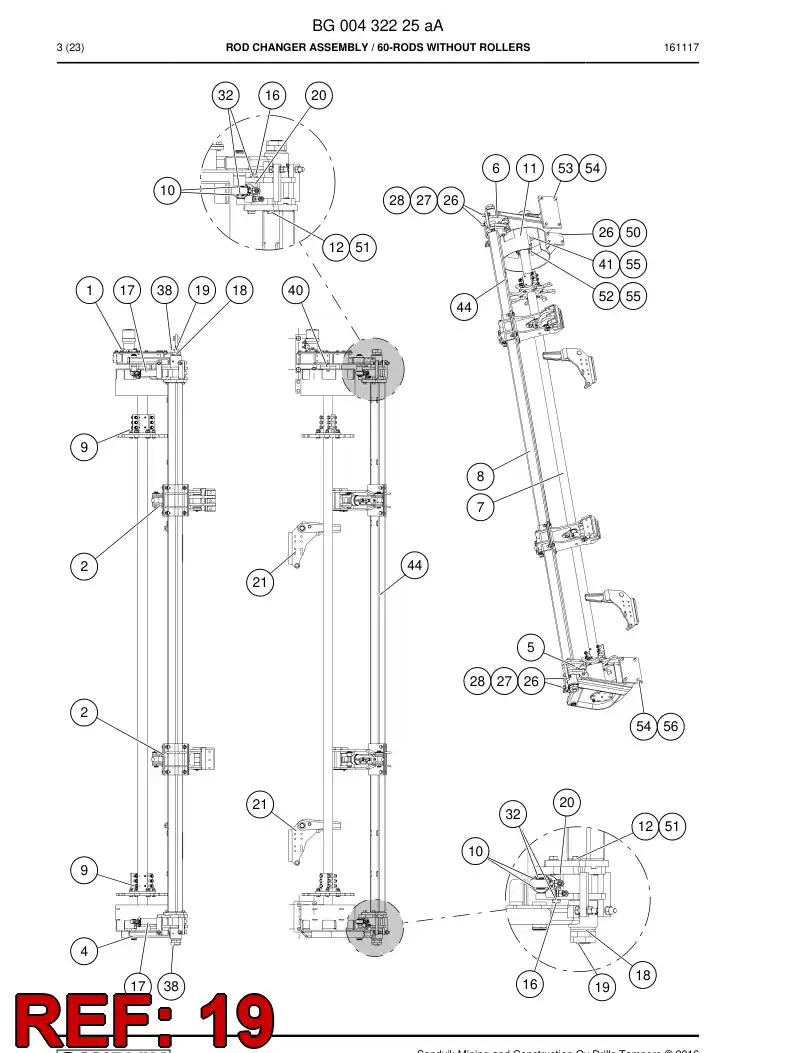 55053330 550 533 30 Shaft - Sandvik Technical Drawing