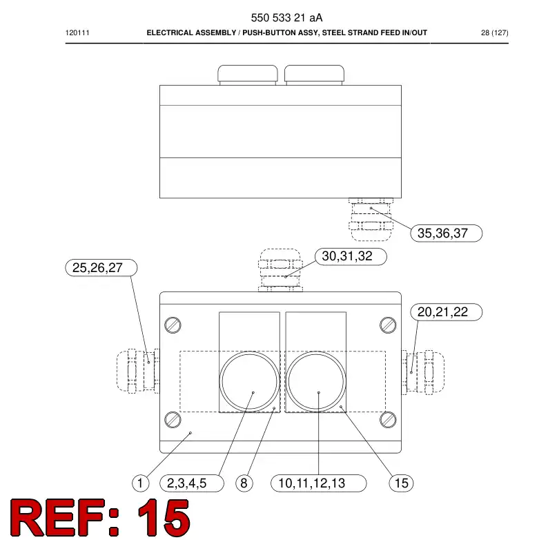 55053358 550 533 58 Sign - Sandvik Technical Drawing