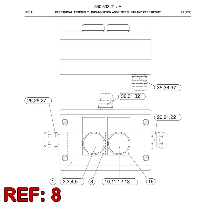 55053359 550 533 59 Sign - Sandvik Technical Drawing