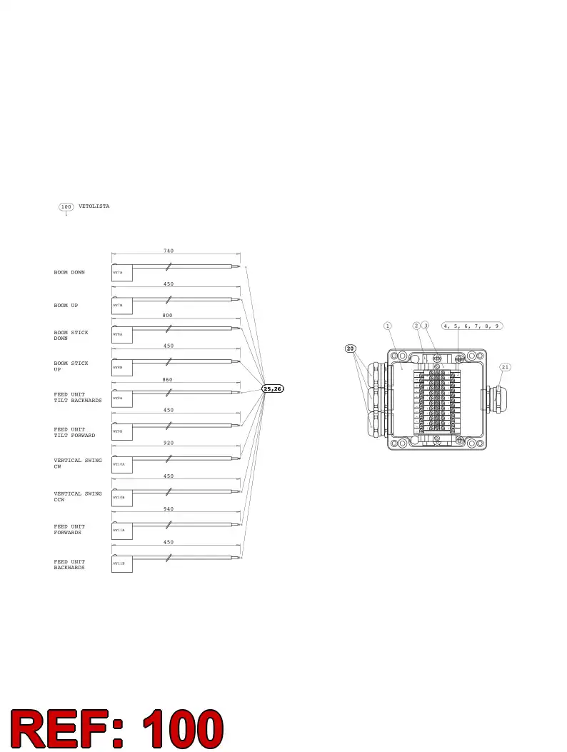 55053428 550 534 28 Instruction, Wiring - Sandvik Technical Drawing