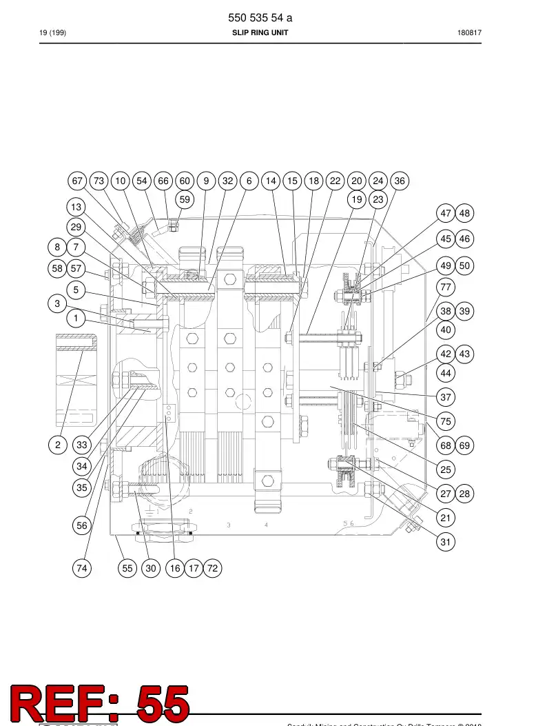 55053583 550 535 83 Housing - Sandvik Technical Drawing