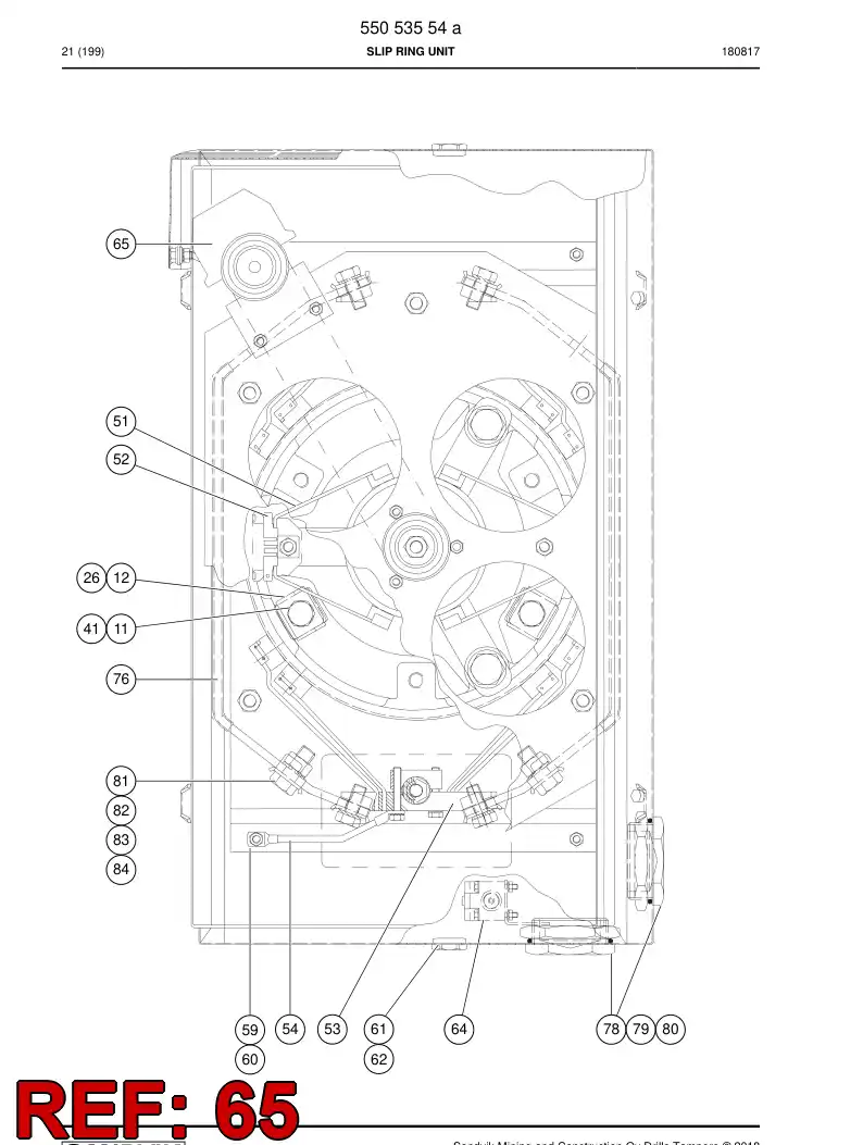 55053584 550 535 84 Housing - Sandvik Technical Drawing
