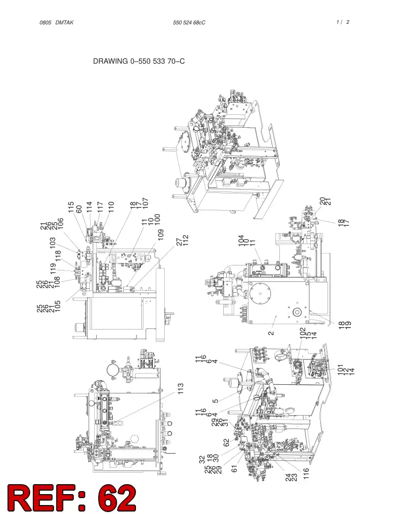 55053588 550 535 88 BRACKET - Sandvik Technical Drawing