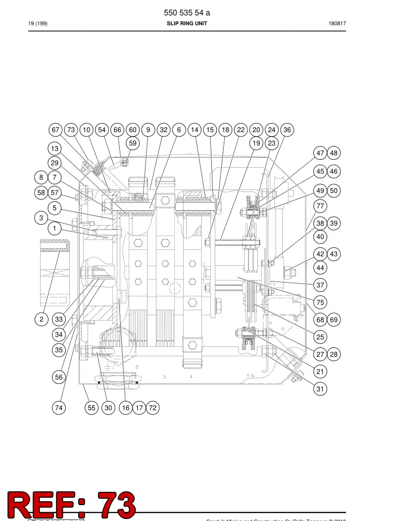 55053590 550 535 90 Bar - Sandvik Technical Drawing