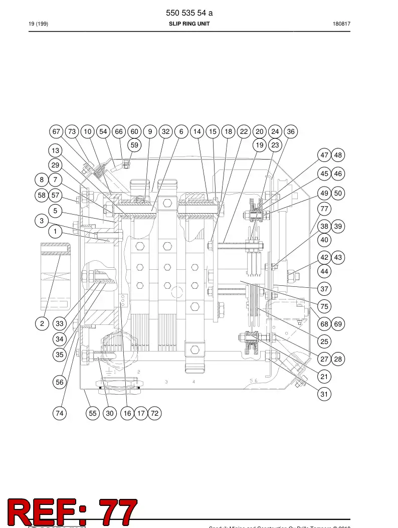55053593 550 535 93 NUT - Sandvik Technical Drawing