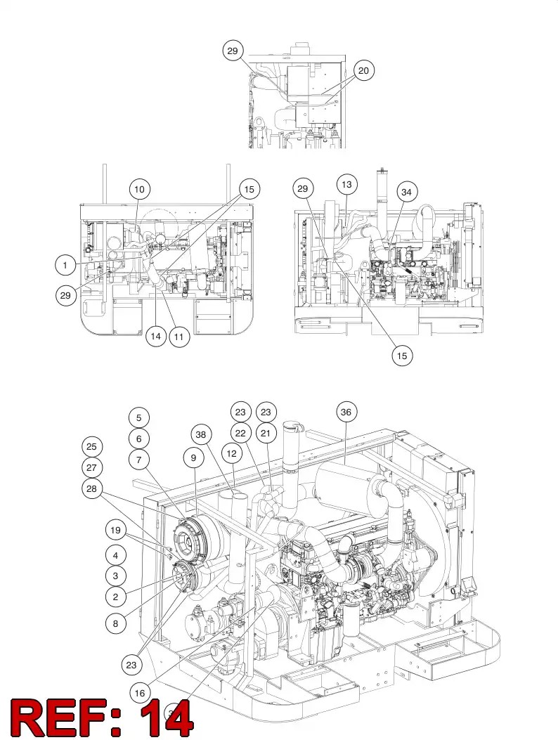 55053607 550 536 07 INTAKE PIPE - Sandvik Technical Drawing