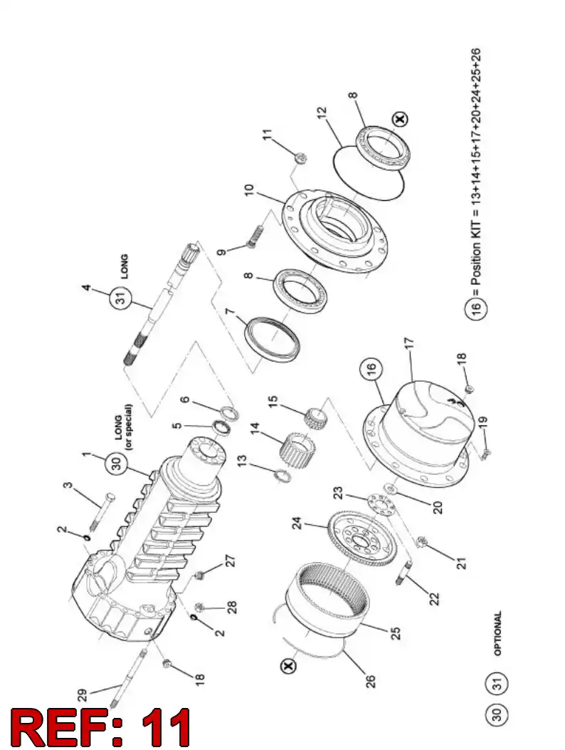 55053729 550 537 29 WHEEL NUT - Sandvik Technical Drawing