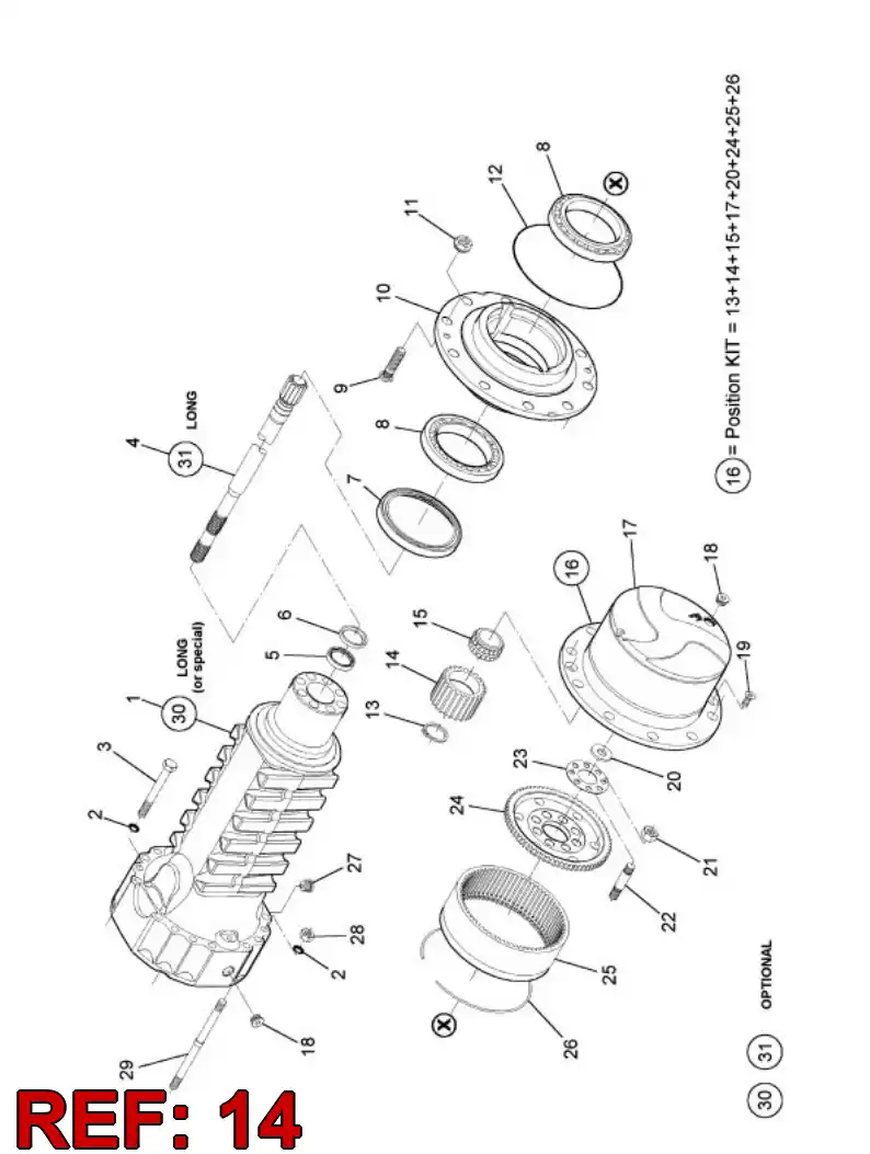 55053732 550 537 32 GEAR, PLANETARIO - Sandvik Technical Drawing
