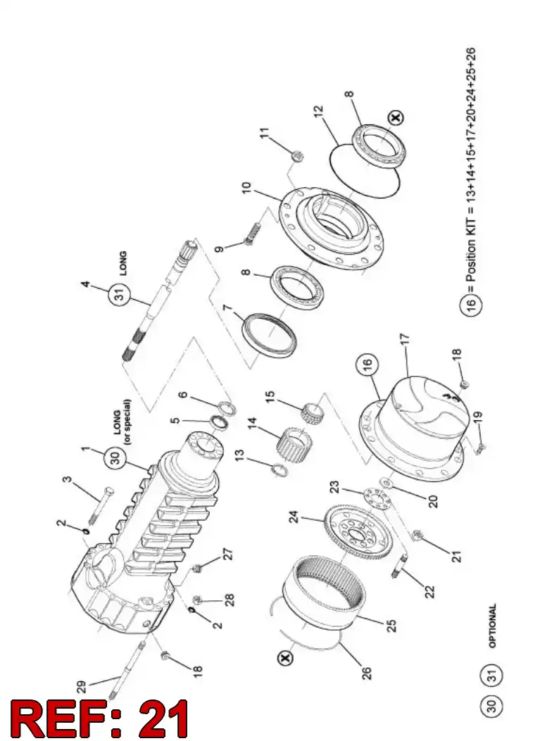 55053737 550 537 37 NUT - Sandvik Technical Drawing