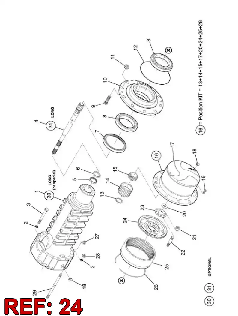 55053744 550 537 44 RUEDA DENTADA - Sandvik Technical Drawing